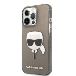 KLHCP13MKHTUGLB Karl Lagerfeld TPU Full Glitter Karl Head Kryt pro iPhone 13 Black