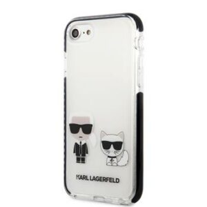 Karl Lagerfeld TPE Karl and Choupette Kryt pro iPhone 7/8/SE2020/SE2022 White