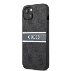 Guess PU 4G Printed Stripe Zadní Kryt pro iPhone 13 mini Grey