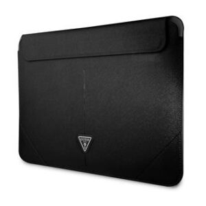 Guess Saffiano Triangle Metal Logo Computer Sleeve 13/14″ Black
