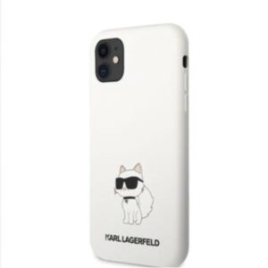 Karl Lagerfeld Liquid Silicone Choupette NFT Zadní Kryt pro iPhone 12/12 Pro White