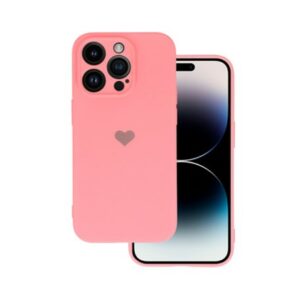 Vennus Silicone HEART case iPhone 13 mini Pink