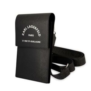 Bag Karl Lagerfeld Saffiano Rue Saint Guillaume Wallet Phone Black