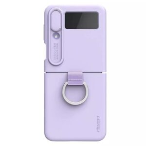NILLKIN CamShield Silky Silikonový Kryt pro Samsung Galaxy Z Flip 4 5G Misty Purple