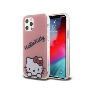 Hello Kitty IML Daydreaming Logo Zadní Kryt pro iPhone 12/12 Pro Pink